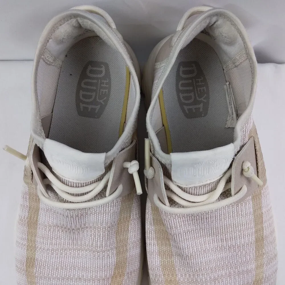 Hey Dude Sirocco Slip On Shoes Sneakers Neutral Beige Comfort Casual Women's 7